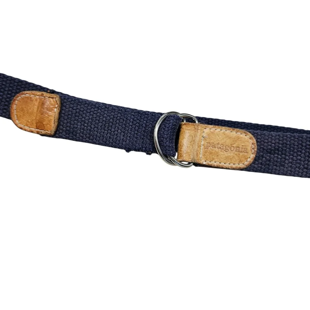 Patagonia Navy Blue‎ Cotton Canvas D-Ring Belt Medium Casual Outdoor Gorpcore